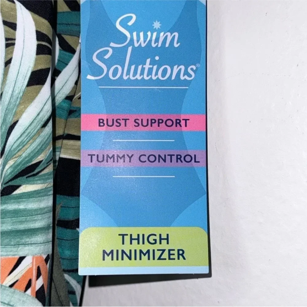 Swim Solutions Plus Size Tummy-Control
Handkerchief One-Piece Fauxkini Swimsuit - Picture 9 of 11